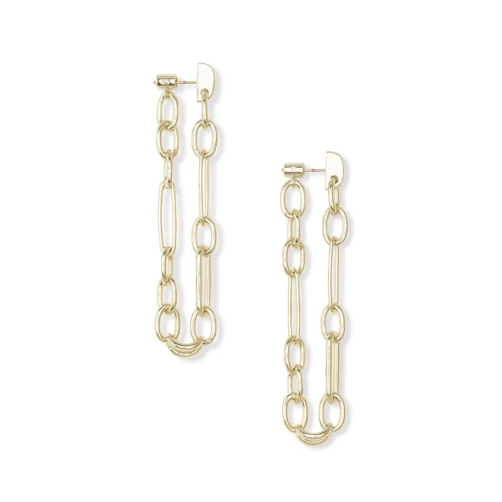 Kendra Scott Chain Link Earrings In Gold